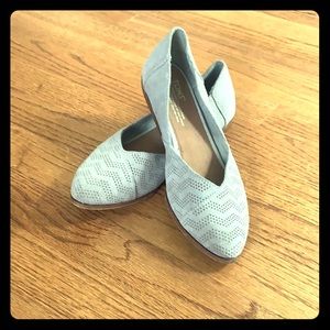 Grey Suede Toms Flats